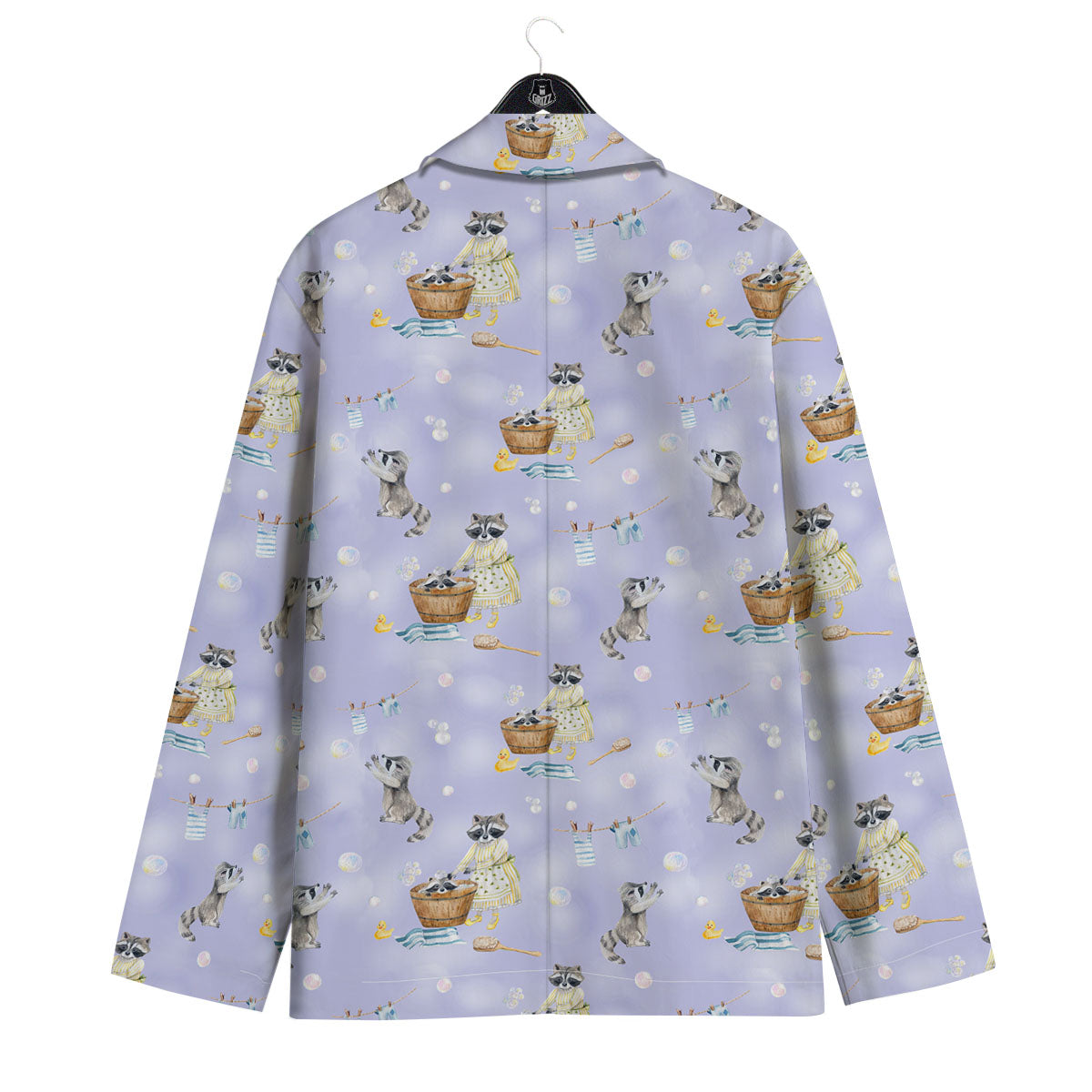 Raccoon Watercolor Print Pattern Men's Sport Coat-grizzshop