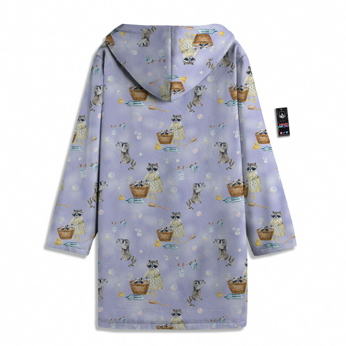 Raccoon Watercolor Print Pattern Men's Windbreaker Jacket-grizzshop