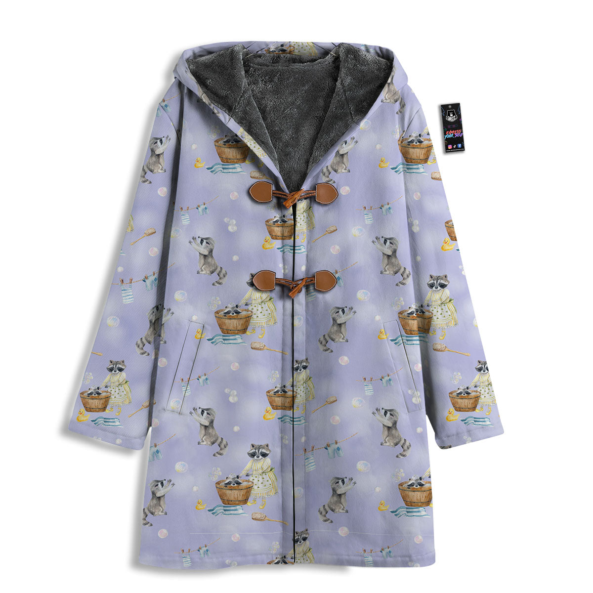 Raccoon Watercolor Print Pattern Men's Windbreaker Jacket-grizzshop