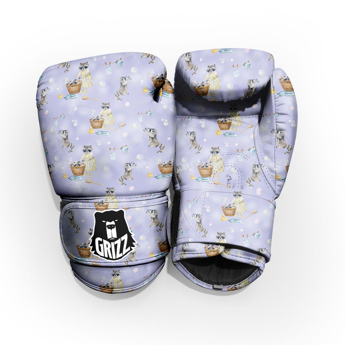 Raccoon Watercolor Print Pattern Pro Boxing Glove