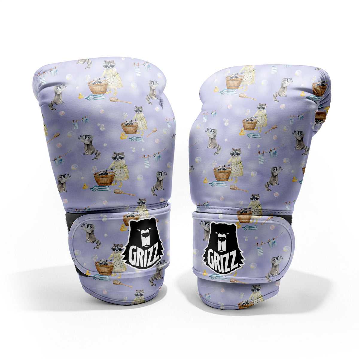 Raccoon Watercolor Print Pattern Pro Boxing Glove
