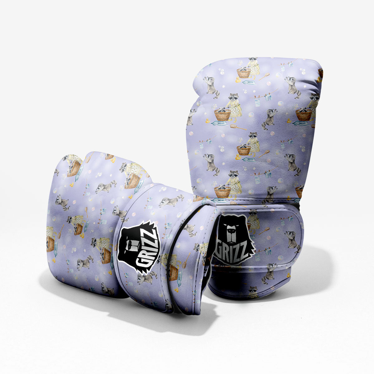 Raccoon Watercolor Print Pattern Pro Boxing Glove
