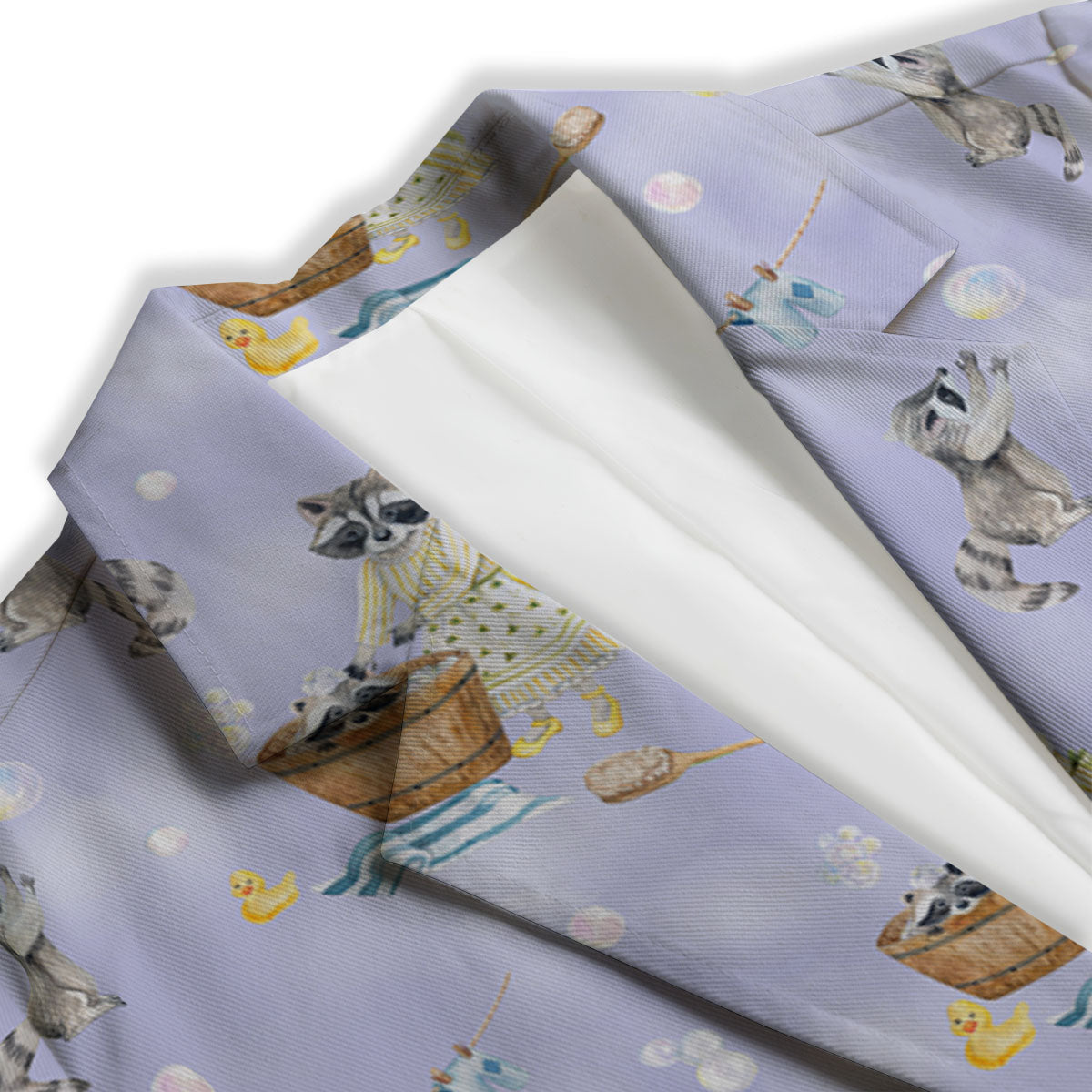 Raccoon Watercolor Print Pattern Women's Blazer-grizzshop