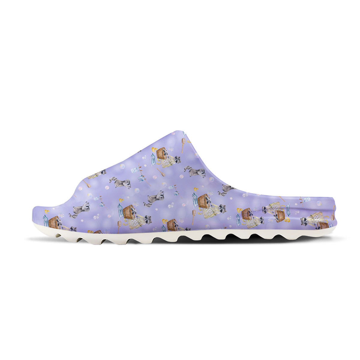 Raccoon Watercolor Print Pattern Sandals-grizzshop
