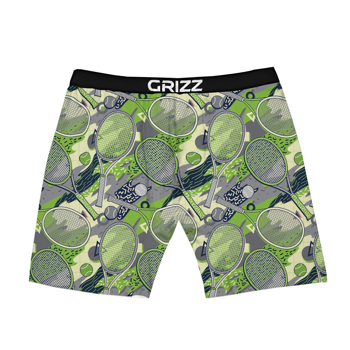 Racket And Tennis Ball Print Pattern Boxer Briefs-grizzshop