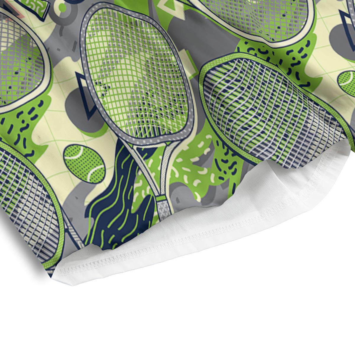 Racket And Tennis Ball Print Pattern Men's Athletic Shorts