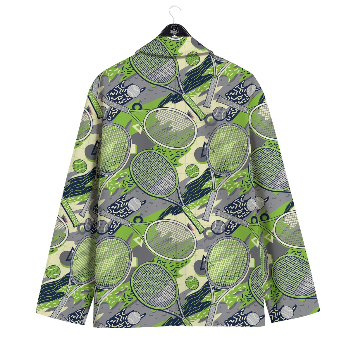 Racket And Tennis Ball Print Pattern Men's Sport Coat-grizzshop