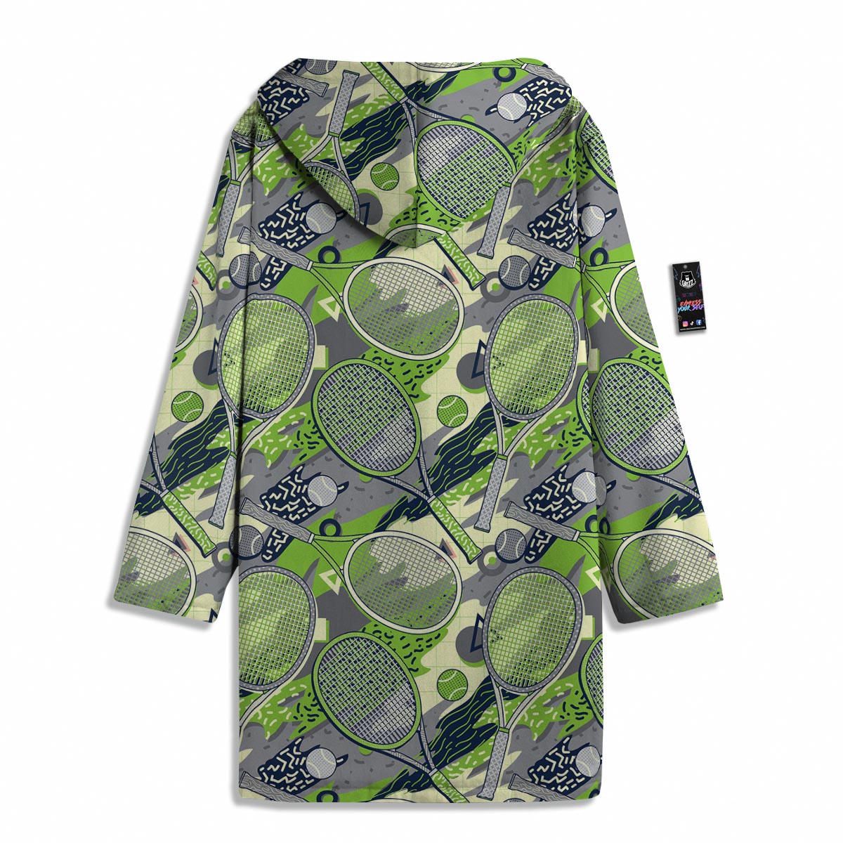 Racket And Tennis Ball Print Pattern Men's Windbreaker Jacket-grizzshop