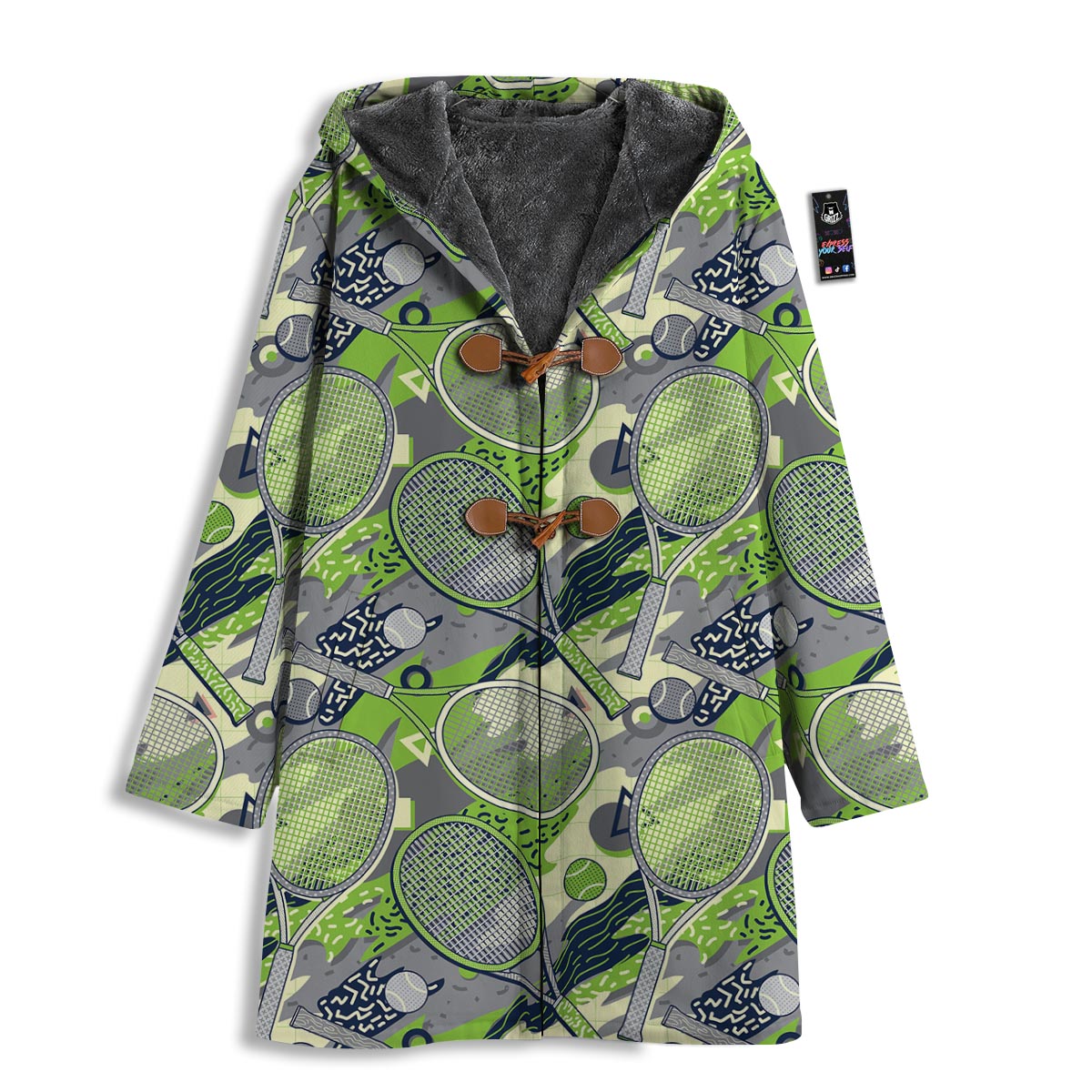 Racket And Tennis Ball Print Pattern Men's Windbreaker Jacket-grizzshop