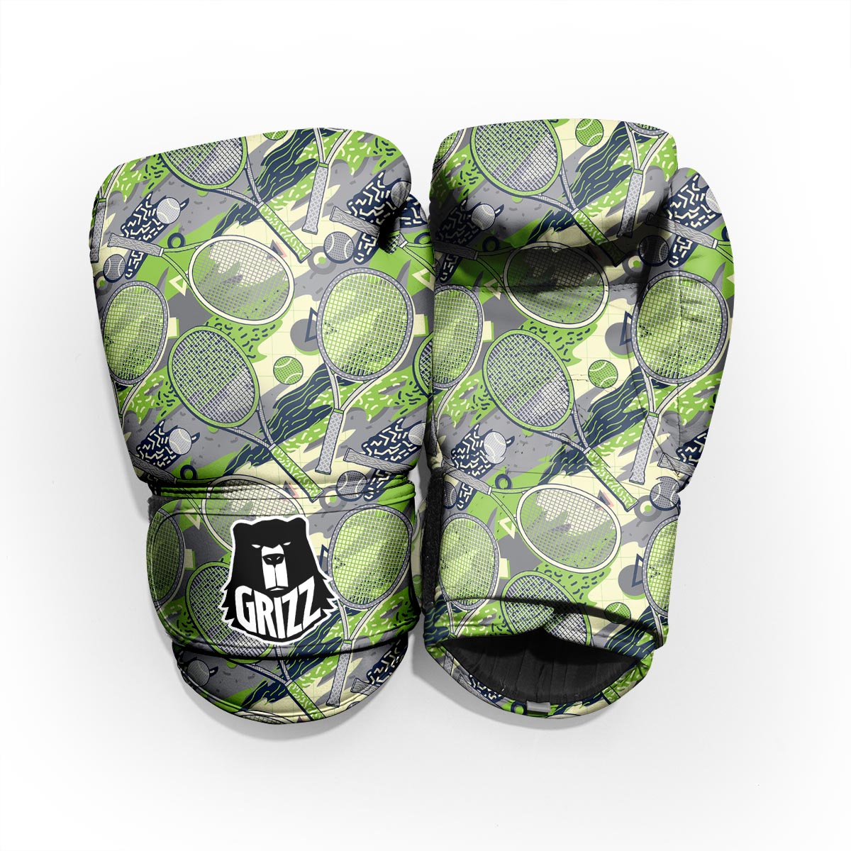 Racket And Tennis Ball Print Pattern Pro Boxing Glove