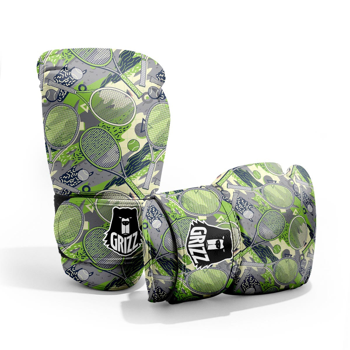 Racket And Tennis Ball Print Pattern Pro Boxing Glove
