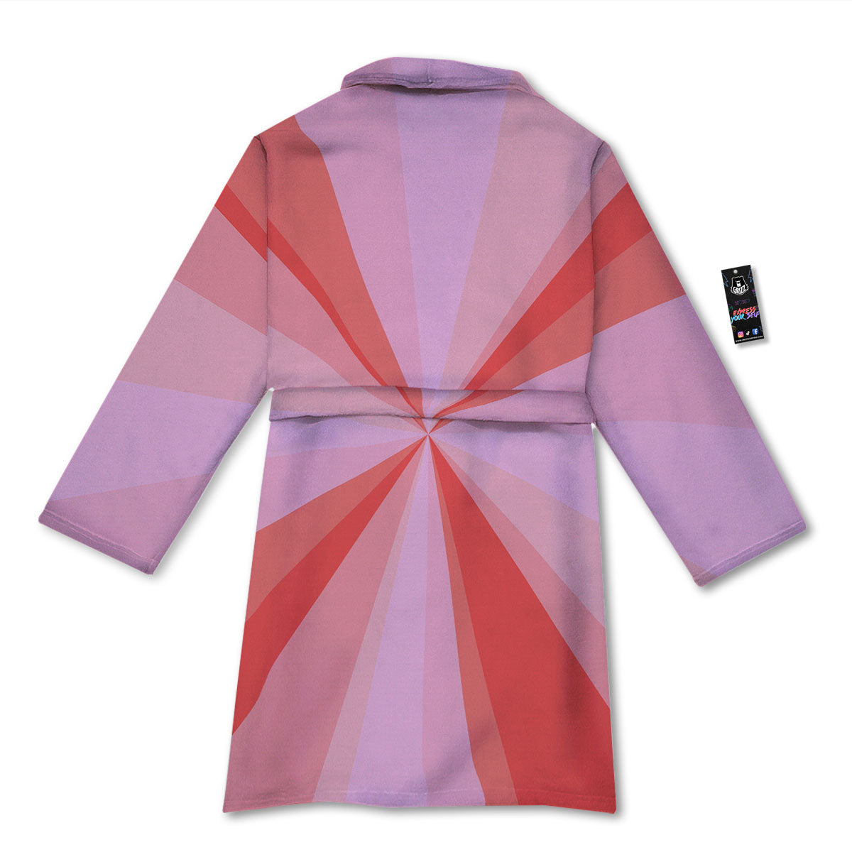 Radial Rays Pink Print Bathrobe-grizzshop