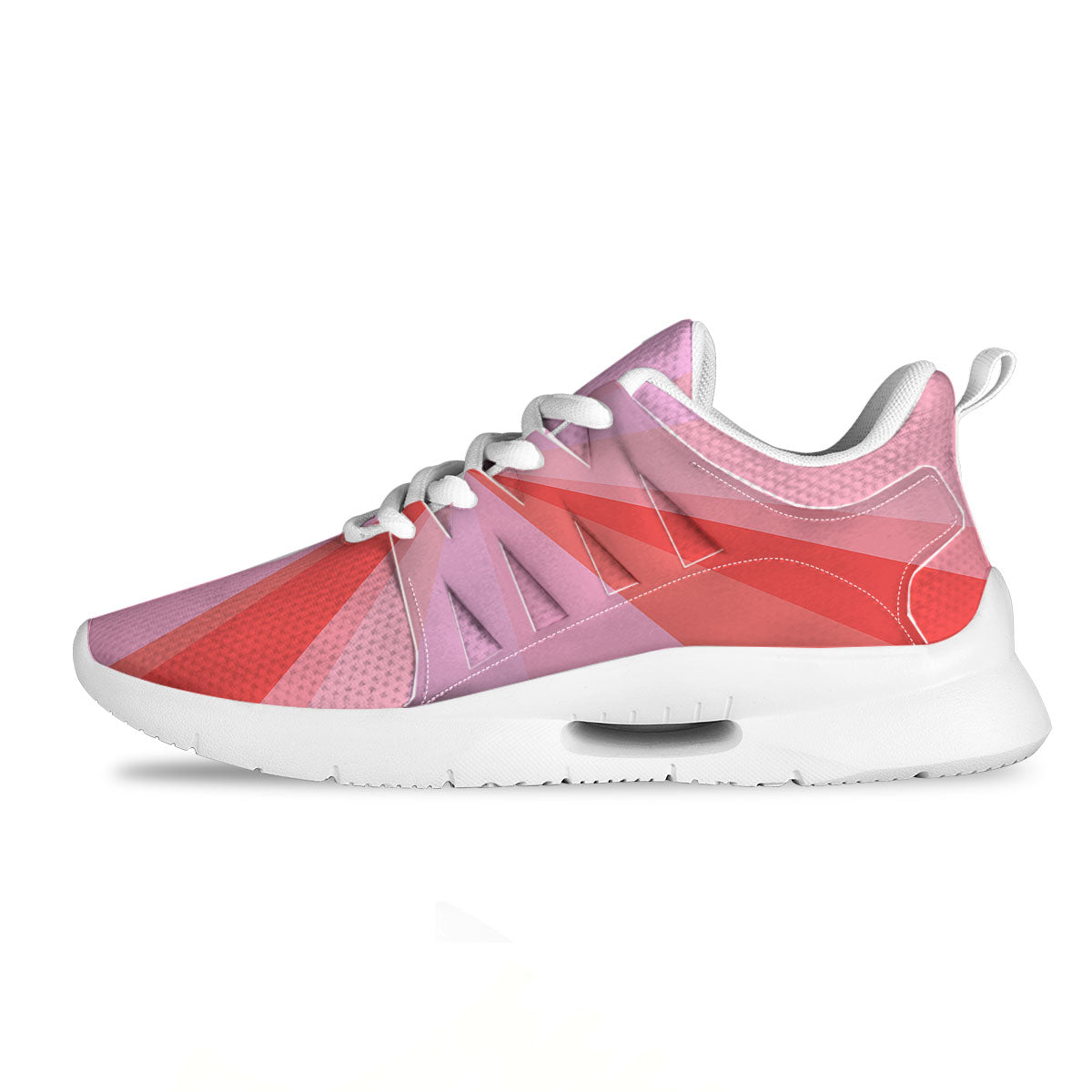 Radial Rays Pink Print Tennis Shoes-grizzshop