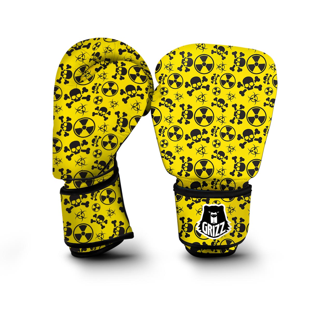 Radiation Print Pattern Boxing Gloves-grizzshop