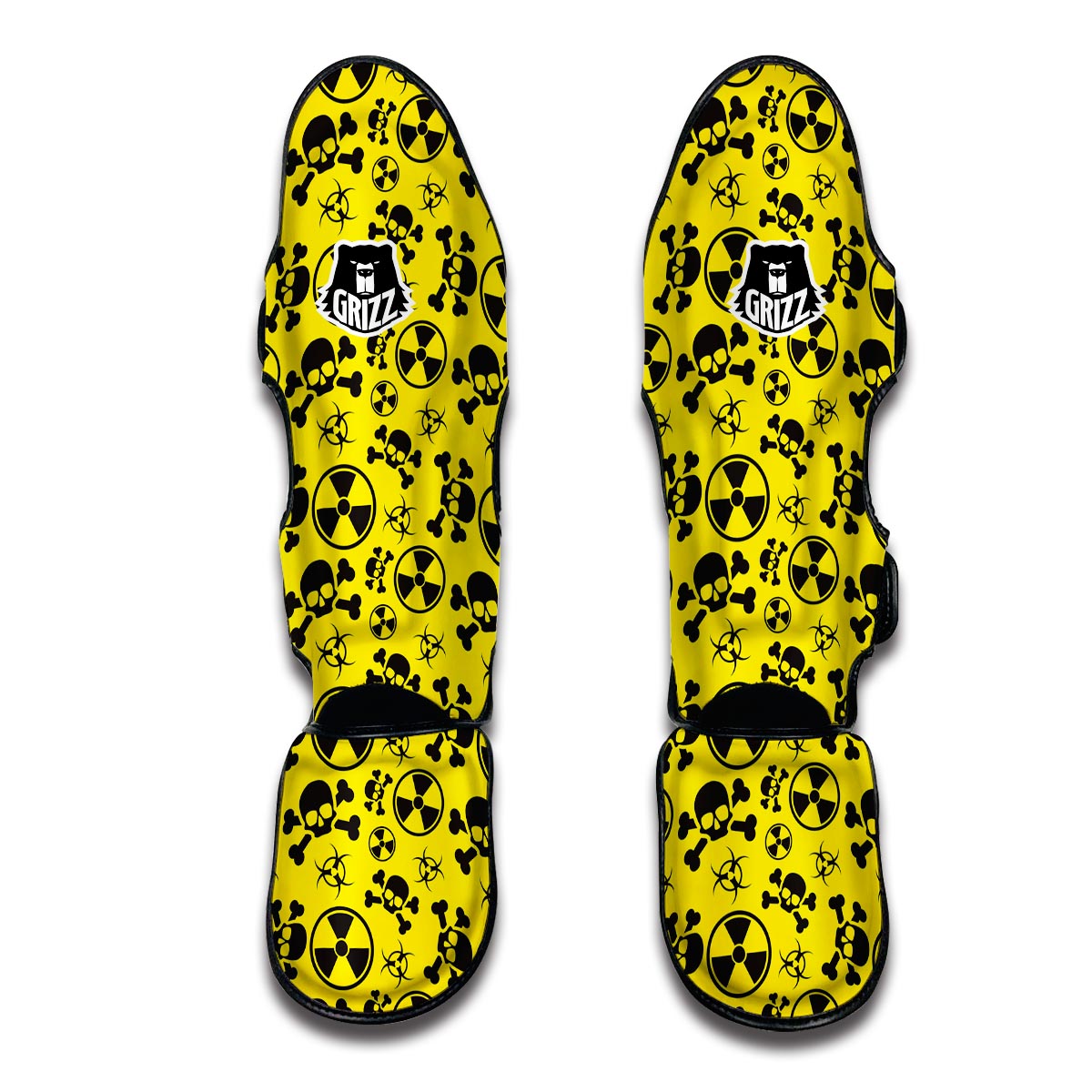 Radiation Print Pattern Muay Thai Shin Guards-grizzshop