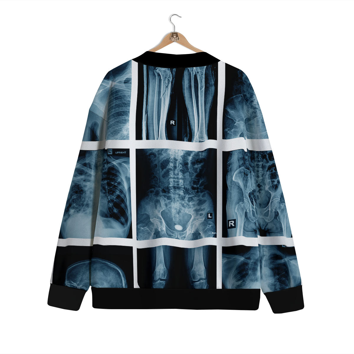 Radiology X-Ray Film Print Cardigan-grizzshop