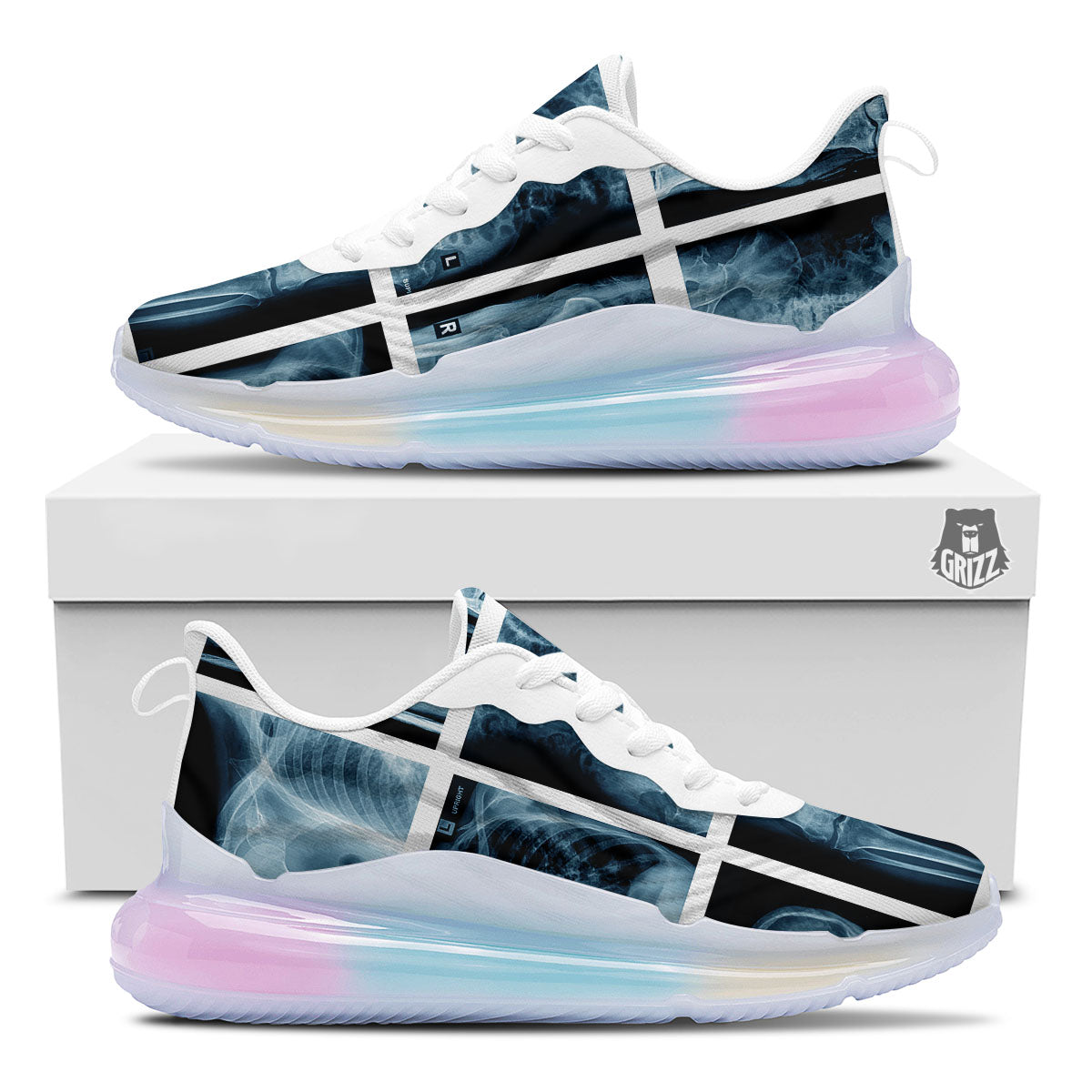 Radiology X-Ray Film Print Running Sneakers-grizzshop