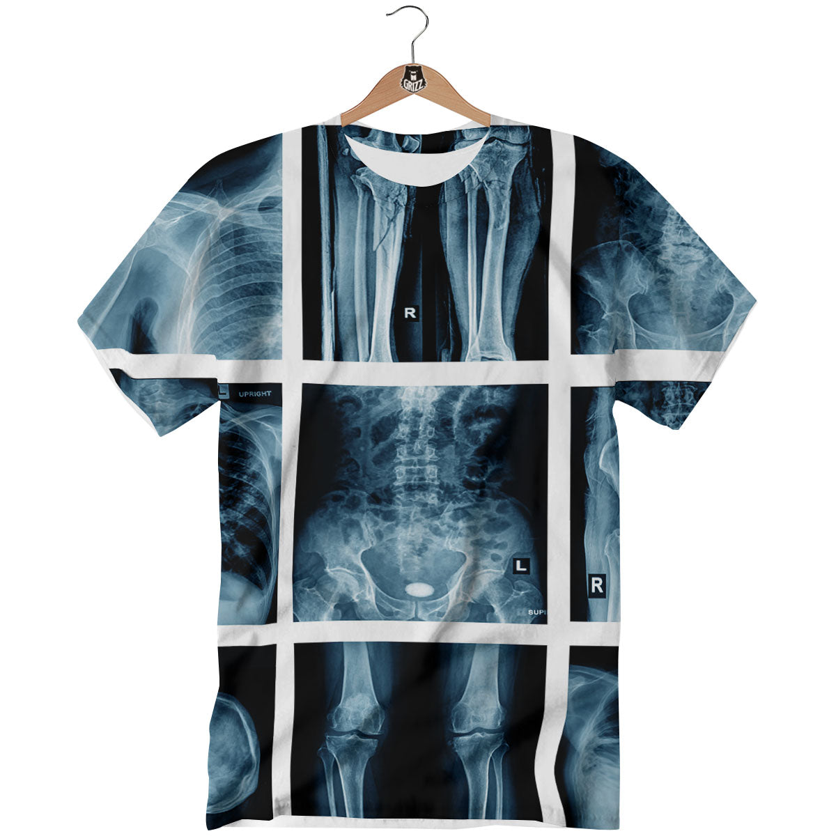 Radiology X-Ray Film Print T-Shirt-grizzshop