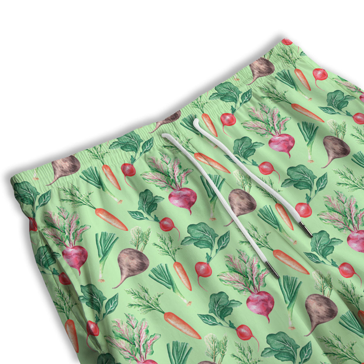 Radish And Watercolor Carrot Print Pattern Men's Athletic Shorts