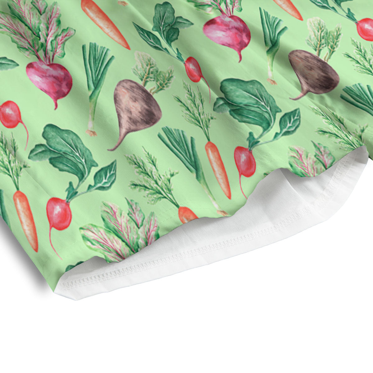 Radish And Watercolor Carrot Print Pattern Men's Athletic Shorts