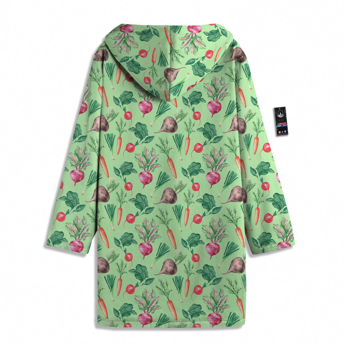 Radish And Watercolor Carrot Print Pattern Men's Windbreaker Jacket-grizzshop