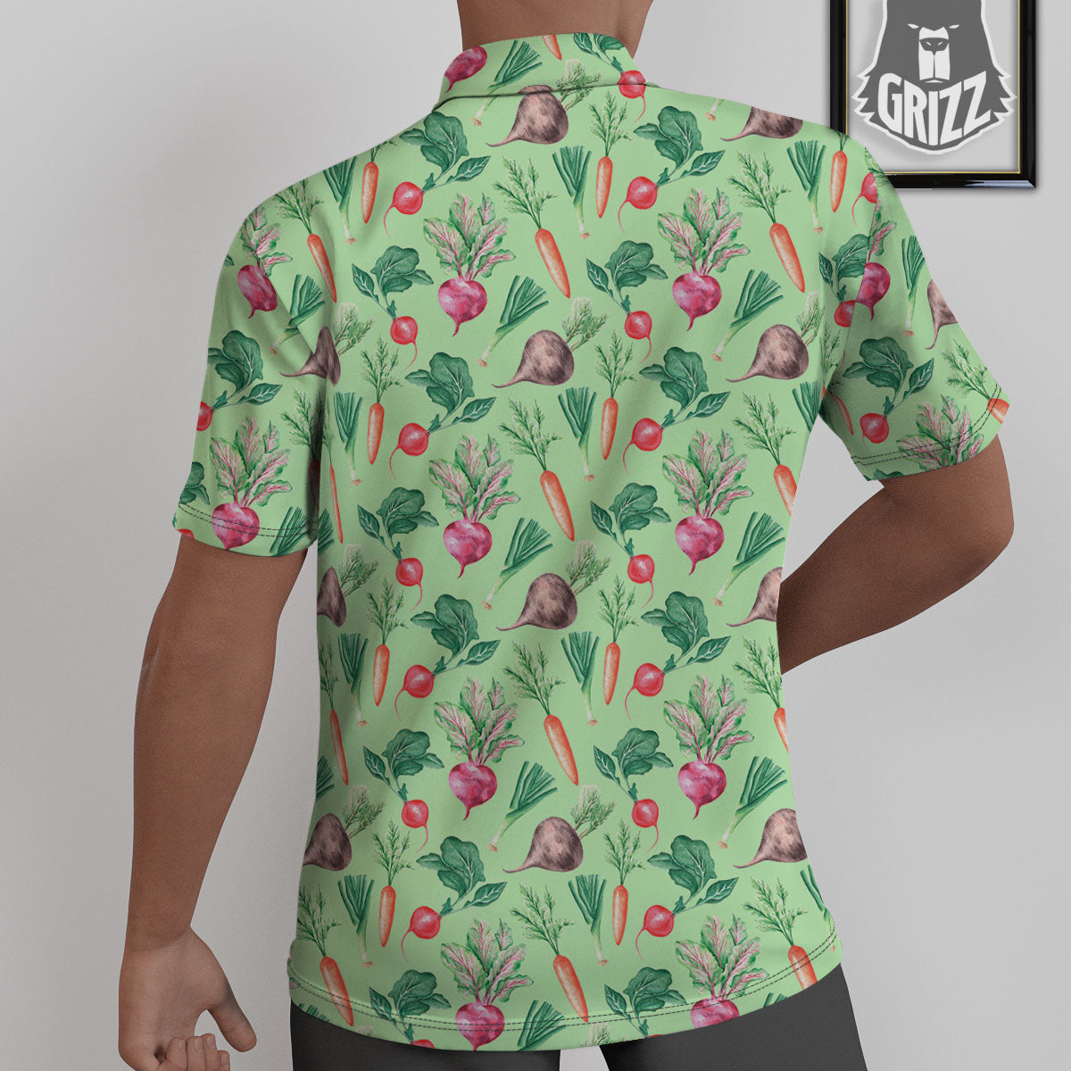 Radish And Watercolor Carrot Print Pattern Untucked Shirts-grizzshop