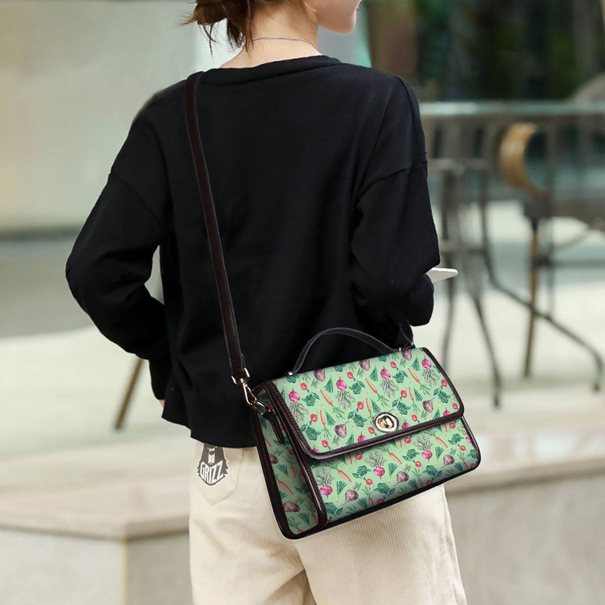 Radish And Watercolor Carrot Print Pattern Women's Satchel Bag