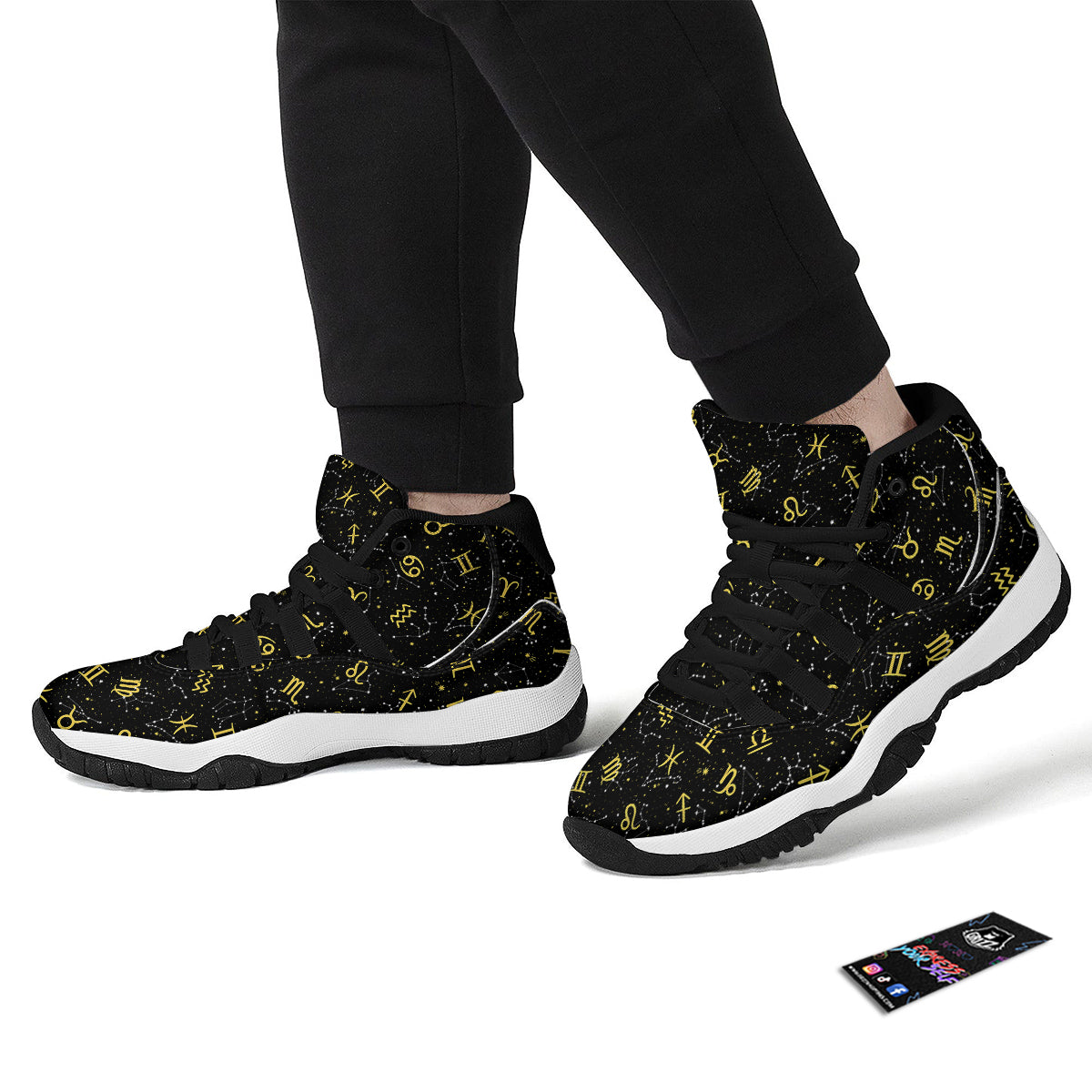 Rainbow And Clouds Blue Print Pattern Black Bball Shoes-grizzshop