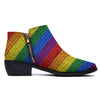 Rainbow Brick Wall LGBT Pride Print Ankle Boots-grizzshop