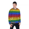 Rainbow Brick Wall LGBT Pride Print Baseball Jacket-grizzshop