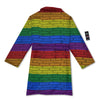 Rainbow Brick Wall LGBT Pride Print Bathrobe-grizzshop