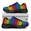 Rainbow Brick Wall LGBT Pride Print Black Chunky Shoes-grizzshop