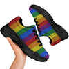 Rainbow Brick Wall LGBT Pride Print Black Chunky Shoes-grizzshop