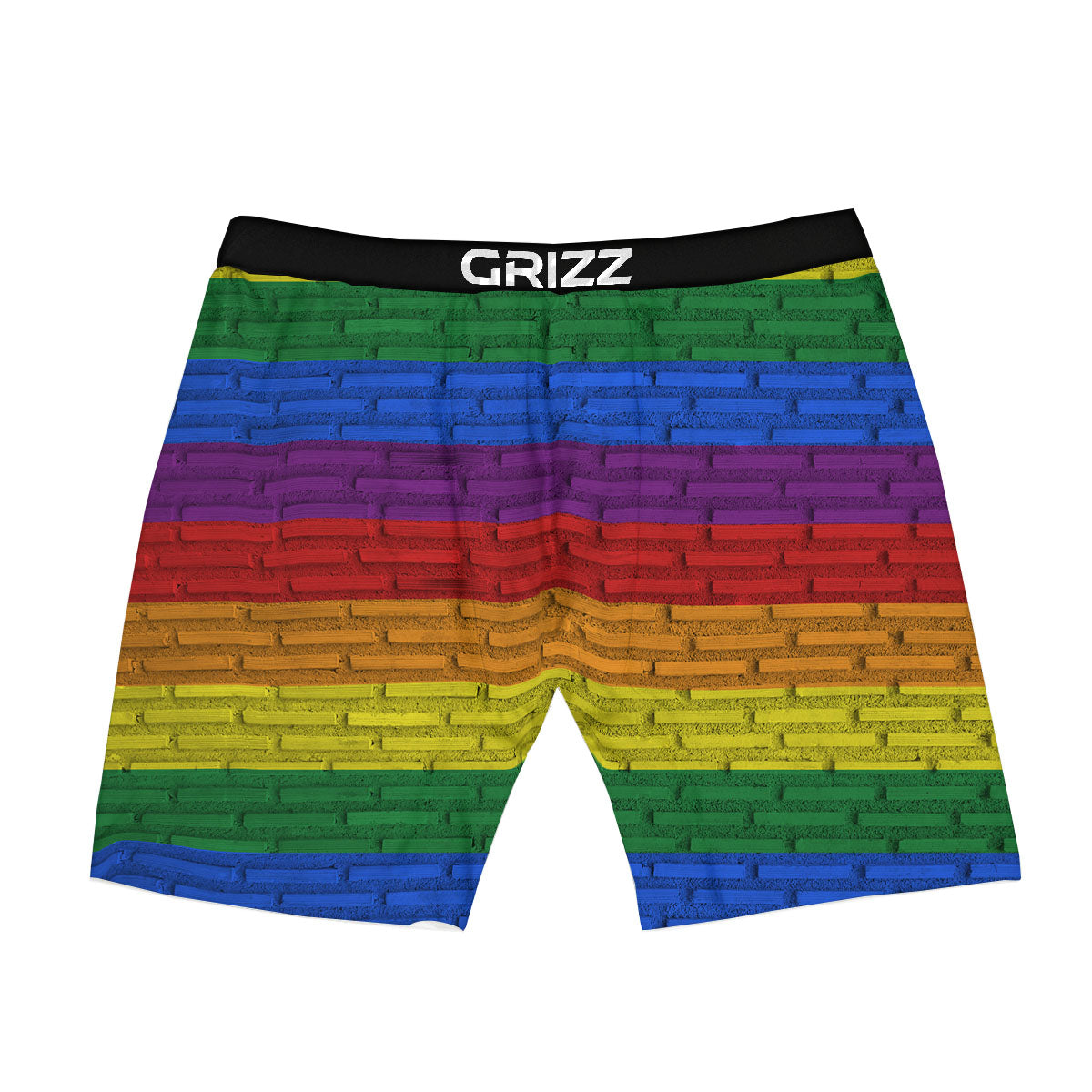 Rainbow Brick Wall LGBT Pride Print Boxer Briefs-grizzshop