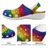 Rainbow Brick Wall LGBT Pride Print Clog-grizzshop