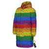 Rainbow Brick Wall LGBT Pride Print Long Down Jacket-grizzshop