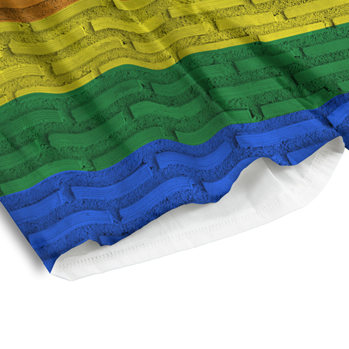 Rainbow Brick Wall LGBT Pride Print Men's Athletic Shorts