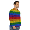 Rainbow Brick Wall LGBT Pride Print Men's Dress Shirts-grizzshop