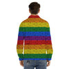 Rainbow Brick Wall LGBT Pride Print Men's Dress Shirts-grizzshop