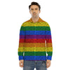 Rainbow Brick Wall LGBT Pride Print Men's Dress Shirts-grizzshop