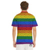 Rainbow Brick Wall LGBT Pride Print Men's Golf Shirts-grizzshop