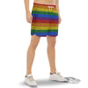 Rainbow Brick Wall LGBT Pride Print Men's Gym Shorts-grizzshop