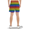 Rainbow Brick Wall LGBT Pride Print Men's Gym Shorts-grizzshop