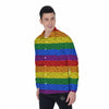 Rainbow Brick Wall LGBT Pride Print Men's Long Sleeve Shirts-grizzshop