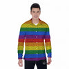 Rainbow Brick Wall LGBT Pride Print Men's Long Sleeve Shirts-grizzshop