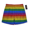 Rainbow Brick Wall LGBT Pride Print Men's Running Shorts-grizzshop