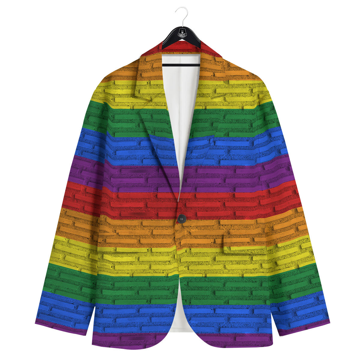 Rainbow Brick Wall LGBT Pride Print Men's Sport Coat-grizzshop