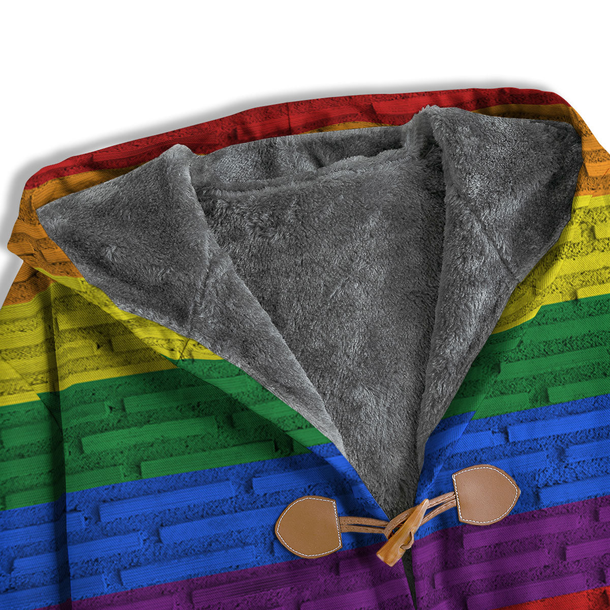 Rainbow Brick Wall LGBT Pride Print Men's Windbreaker Jacket-grizzshop