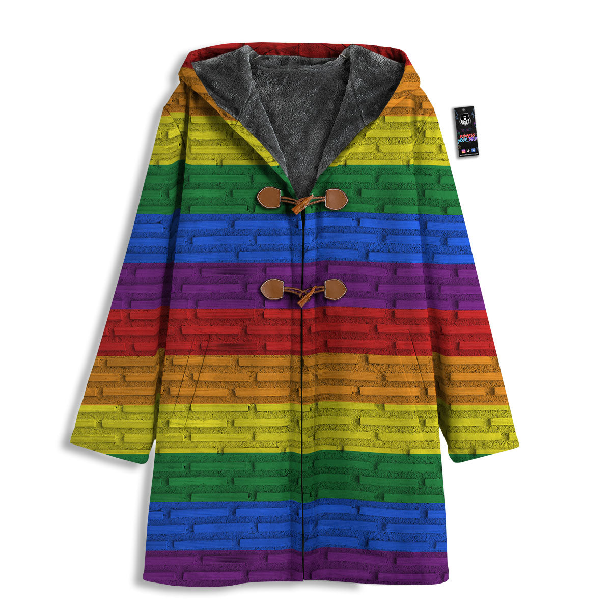 Rainbow Brick Wall LGBT Pride Print Men's Windbreaker Jacket-grizzshop