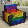 Rainbow Brick Wall LGBT Pride Print Recliner Protector-grizzshop